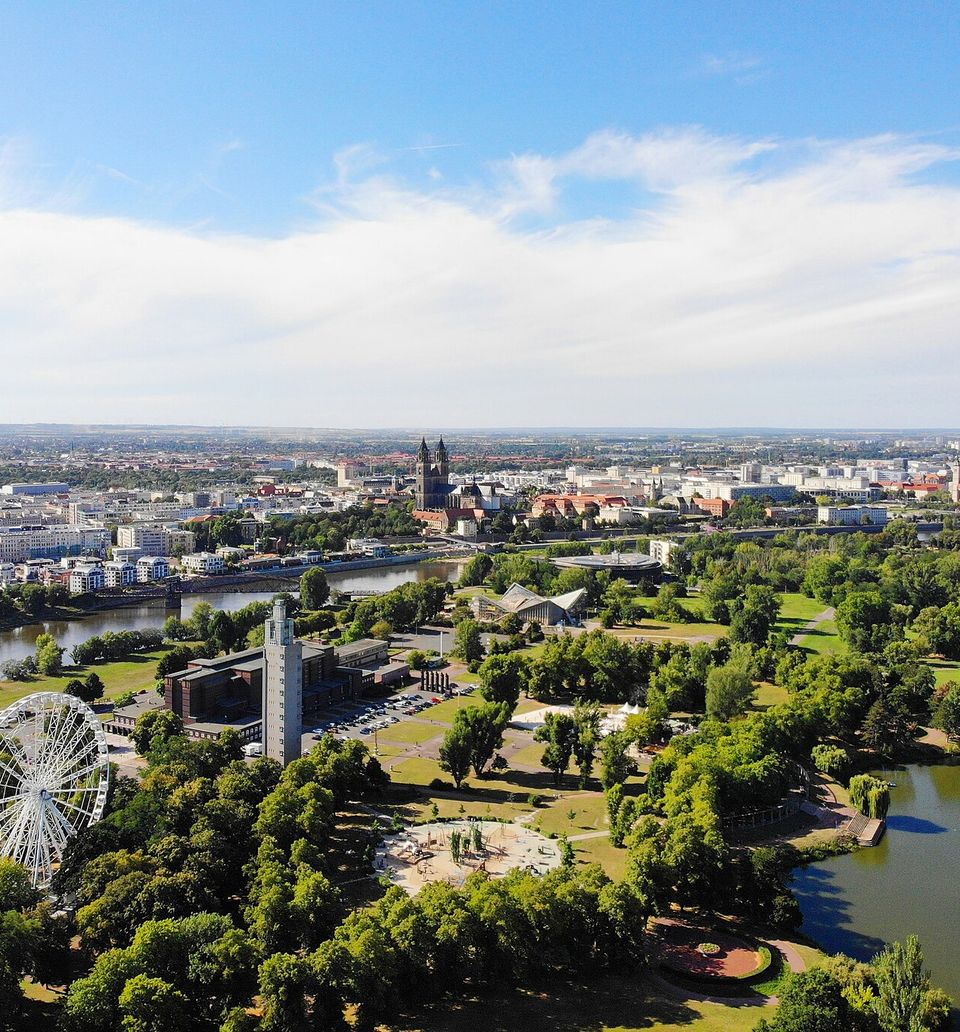 Aerial view of Magdeburg